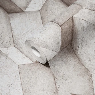 A.S. Création Vliesbehang The BOS - Battle of Style Betonlook 3D effect Grijs 