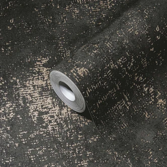 A.S. Création Vliesbehang The BOS - Battle of Style Structuurbehang Zwart, Goud 