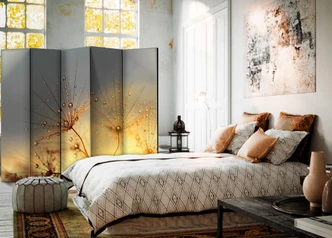 Paravent, Raumteiler freistehend, Trennwand -  Sommer Sonnenwende , 5-teilig - 225x172 cm 