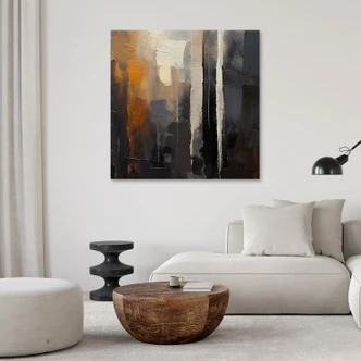 Leinwandbild Abstrakt braun gemalt 