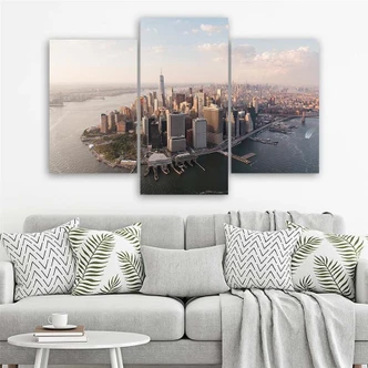 Leinwandbild 3-teilig, Stadt New York Manhattan USA 