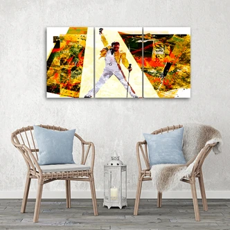 3 stykke lærredstryk, Freddie Mercury 