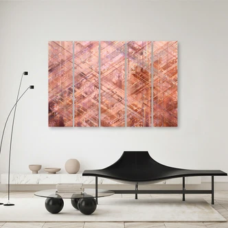 Leinwandbild 5 teilig, Abstrakte geometrische Formen 