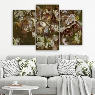 Leinwandbild 3 teilig, Iris Blume 