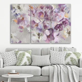 Leinwandbild 3 teilig, Iris Blume 