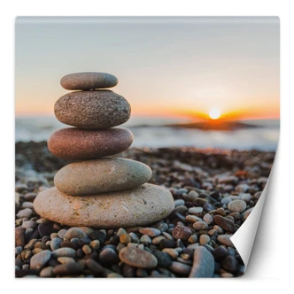 Fototapete, Stein Strand Zen 