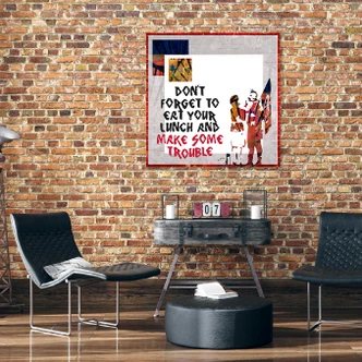 Tableau sur toile, Banksy fils punk et mère 
