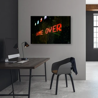 Leinwandbild, Game Over Spielkonsole 