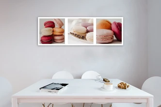 Leinwandbild, Süße Macarons - Set 
