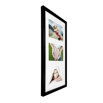 Fotolijst voor 3 Foto's - zwart 