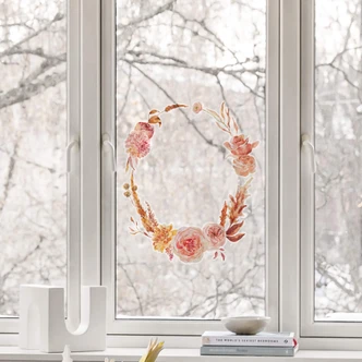 Fensterbild Blütentraum in Pastell Fensterbild Blütentraum in Pastell