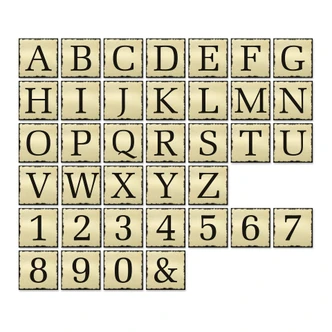 Lettere Alu-dibond dorato – Tasselli Shabby 