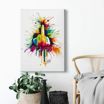 Lienzo Buttafly - Fuck the System 