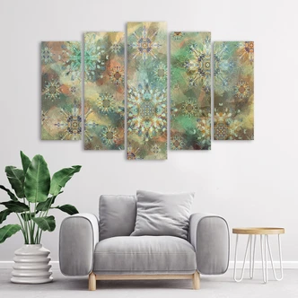 Leinwandbild 5 teilig, Mosaik der Sterne 
