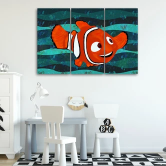 3-delige canvasprint, Vis 