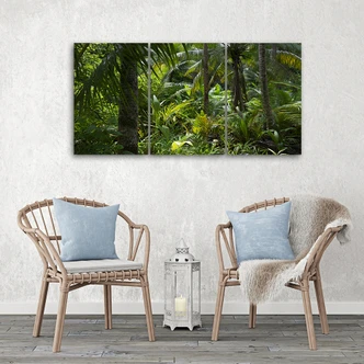 3-delige canvas print Bos Bomen Natuur 