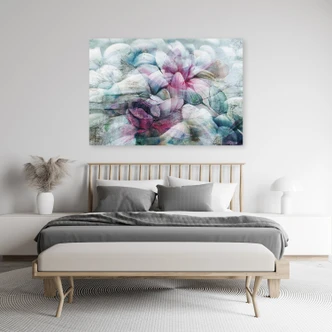 Leinwandbild, Bunte Aquarell Blätter 