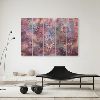 Leinwandbild 5 teilig, Mosaik der Sterne 