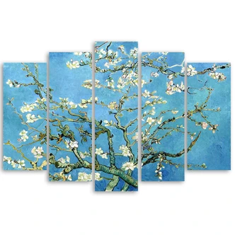 5-delige canvasprint, Amandelbloesem Vincent van Gogh 