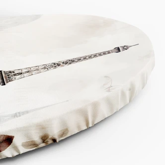 Rundes Leinwandbild Eiffelturm Shabby Chic 