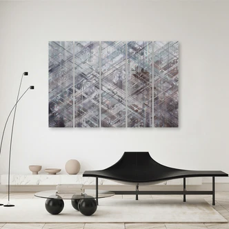 Leinwandbild 5 teilig, Abstrakte geometrische Formen 