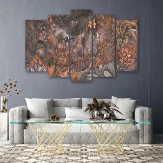 Leinwandbild 5 teilig, Tiefer Dschungel 