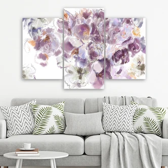 Leinwandbild 3 teilig, Iris Blume 