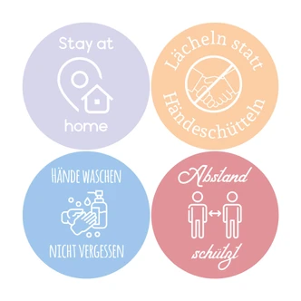 Wandtattoo Corona Sticker-Set 