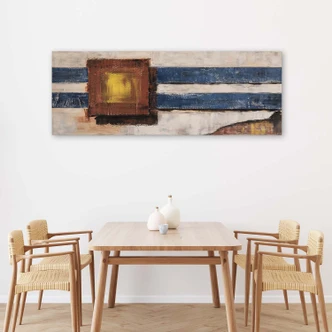 Leinwandbild, Abstrakt Blaue Linien 