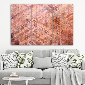 Leinwandbild 3 teilig, Abstrakte geometrische Formen 