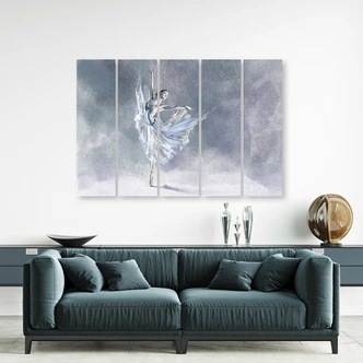 Leinwandbild 5 teilig, Ballerina Pirouet 