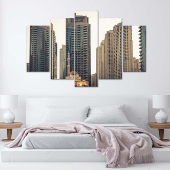 Wandbild 5-teilig, Dubai Architektur Stadt 