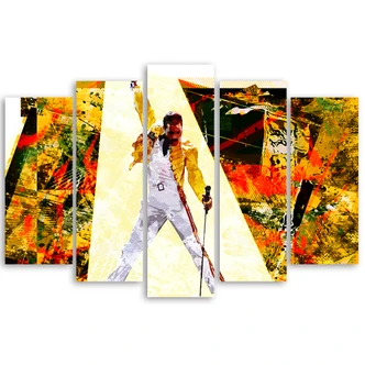 Leinwandbild 5 teilig, Freddie Mercury 