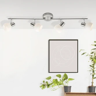 Spotrohr Caspar, metallic, 94 x 11 cm, Glas Strahler Spotrohr Caspar, metallic, 94 x 11 cm, Glas Strahler