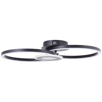 Deckenleuchte Chloe, schwarz, 52 x 30 cm, Metall LED-Deckenleuchte, dimmbar 