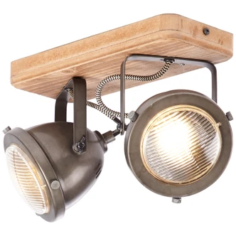 Spotbalken Dilara, braun, 18 x 27 cm, Holz Strahler Spotbalken Dilara, braun, 18 x 27 cm, Holz Strahler