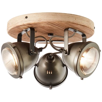 Spotrondell Dilara, braun, 17,5 x 28 cm, Holz Strahler Spotrondell Dilara, braun, 17,5 x 28 cm, Holz Strahler