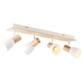 Spotbalken Emil, braun, 16,5 x 57,5 cm, Holz Lampe Spotbalken Emil, braun, 16,5 x 57,5 cm, Holz Lampe
