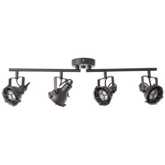 Spotrohr Josefine, Schwarz, 19,5 x 68 cm, Metall Strahler 