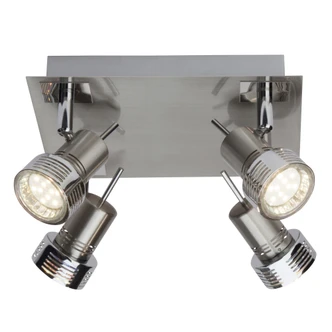 Spotbalken Kalea, metallic, 10,5 x 22 cm, Metall Deckenspots, dimmbar Spotbalken Kalea, metallic, 10,5 x 22 cm, Metall Deckenspots, dimmbar