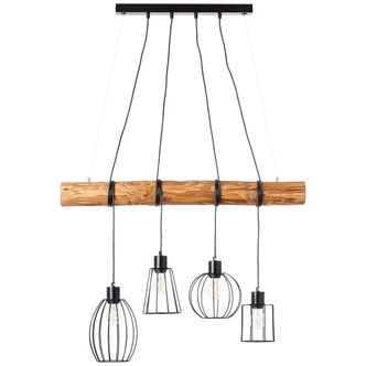 Pendelleuchte Karla, braun, 203 x 90 cm, Holz Pendellampe Pendelleuchte Karla, braun, 203 x 90 cm, Holz Pendellampe