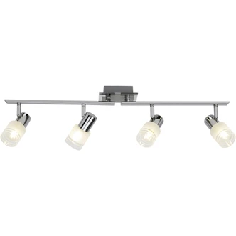 Spotrohr Lana, metallic, 4, 17 x 79 cm, Glas Strahler Spotrohr Lana, metallic, 4, 17 x 79 cm, Glas Strahler