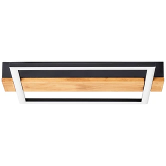 Deckenleuchte Layla, braun, 4,6 x 30 cm, Holz Lampe 
