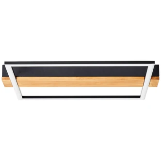 Deckenleuchte Layla, braun, 4,6 x 40 cm, Holz Lampe 