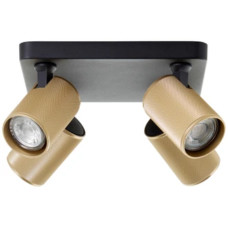 Spotbalken Leonardo, gold, 12,1 x 22 cm, Metall, goldene deckenstrahler 