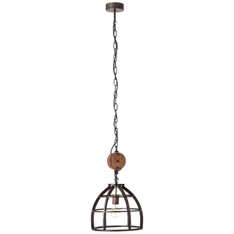 Pendelleuchte Leonie, schwarz, 147 x 34 cm, Holz Pendelleuchte 