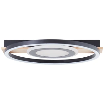 Deckenleuchte Leopold, braun, 5,5 x 39 cm, Holz Moderne LED-Deckenleuchte, dimmbar 