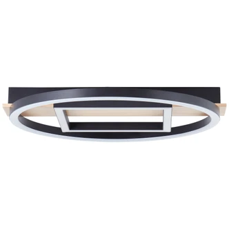 Deckenleuchte Leopold, braun, 5,5 x 39 cm, Holz Moderne LED-Deckenleuchte, dimmbar 