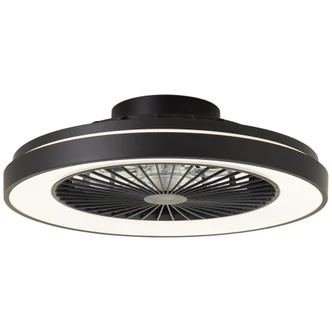 Deckenleuchte Levin, schwarz, 13,7 x 48,5 cm, Deckenventilator mit LED 