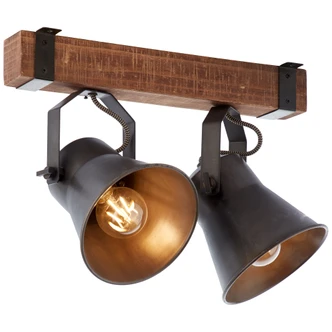 Spotbalken Maria, schwarz, 24 x 40 cm, Holz Strahler Spotbalken Maria, schwarz, 24 x 40 cm, Holz Strahler